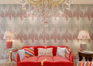 Wholesale Retro Washable Waterproof PVC Wallpaper For Walls TV Background , Droplight Pattern from china suppliers