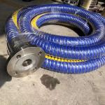 Flexible Composite Cargo Hose Coupling Assembly Blue Chemical Oil Resistant