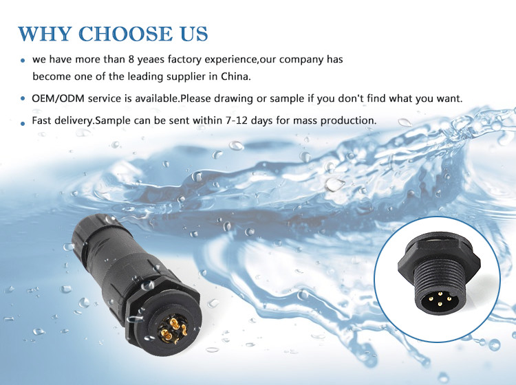 M14 Panel Mounting Front Lock Rear Lock Outdoor Lighting Nylon Aviation Male And Female Butt Waterproof Plug
