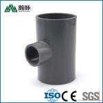 Grey PVC Tube Fittings DN20 25 32 40 50 63 75 90 Pipe Reducing Tee Customized
