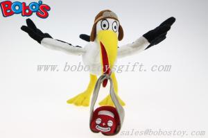 Wholesale 7.5&quot;Height White Crane With Car Package Mascot Toys Custom Stuffed Animal from china suppliers