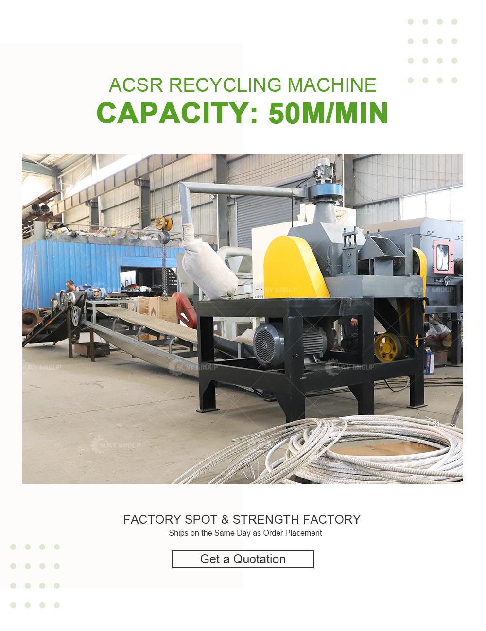 Recycling Machine for ACSR Wire Efficiently Recycle Steel Core Aluminum Stranded Wire