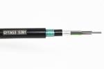 24 Core Outdoor Armored Single Mode Fiber Cable Over Head Black UV Polyethylene