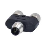 Sensor IP68 M12 Y Slitter 3 - 12 Pins Female Male Waterproof Cable Connector