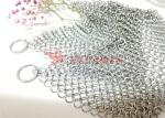 6"x6" Round Kitchen Chain Mail Scrubber For Pans Skillets Cleaning