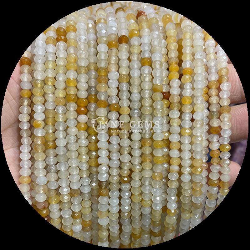 Lapis Lazuli Apatite Natural Gemstone Bead Faceted Abacus Shape Loose Bead Strands for Healing Energy and DIY Jewelry Making