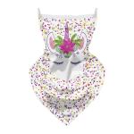 Children Cartoon Unicorn Breathable Head Scarf Bandanas With Ear Loops Sunproof