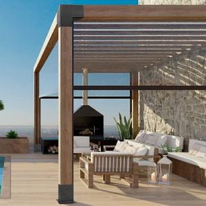 Wholesale Black Surealong Outdoors Patio Design Support Metal Steel Brackets Kits Wood Post Base from china suppliers