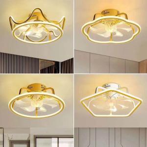 Wholesale LED Nordic Modern Stepless Dimming Fan Lamp For Bedroom Dning Living Room ceiling fan lamp(WH-VLL-23) from china suppliers