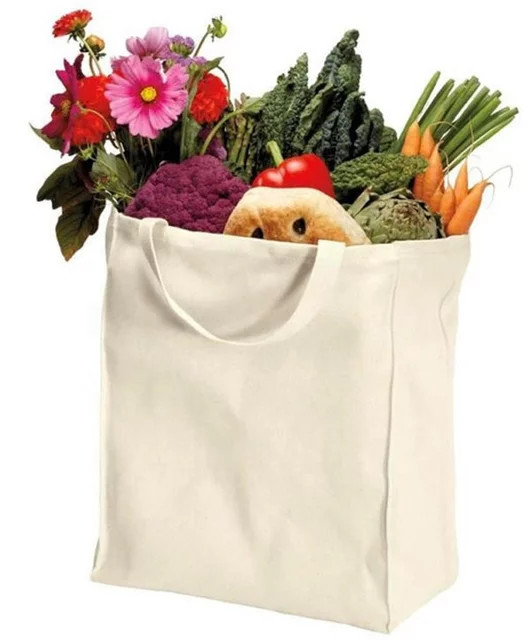 Promotional Logo Print 12oz White Hand Tote Cotton Bag