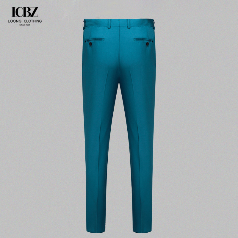 Customized Color Dark Green Business Pants Straight Regular Fit for Men Plus Size OEM