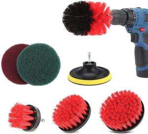 Wholesale 7pcs Drill Cleaning Brush Scouring Pad Attachments Medium Hard Bristles SGS from china suppliers