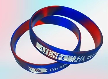 Customized RFID Silicone Bracelet Debossed Ink-Filled Wristbands for Christian Events