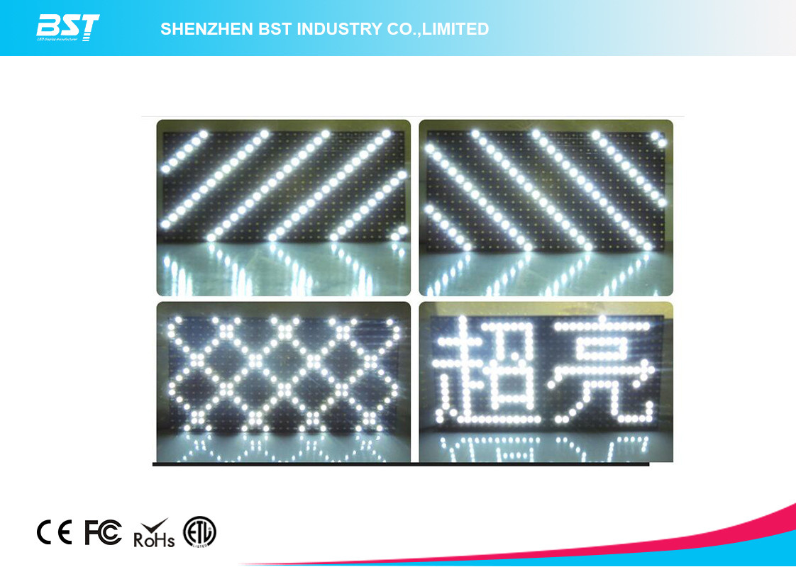 P10 White color outdoor 32 X 16 Pixels Led Sign Modules High Definition