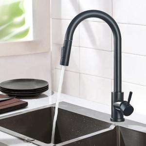Wholesale Black Stain Resistance Stainless Steel Kitchen Faucet Laser Logo from china suppliers