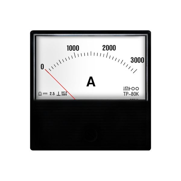 TP-80K Welding Machine Special Analog Ammeter - 0-3000A, Durable Case, High Accuracy