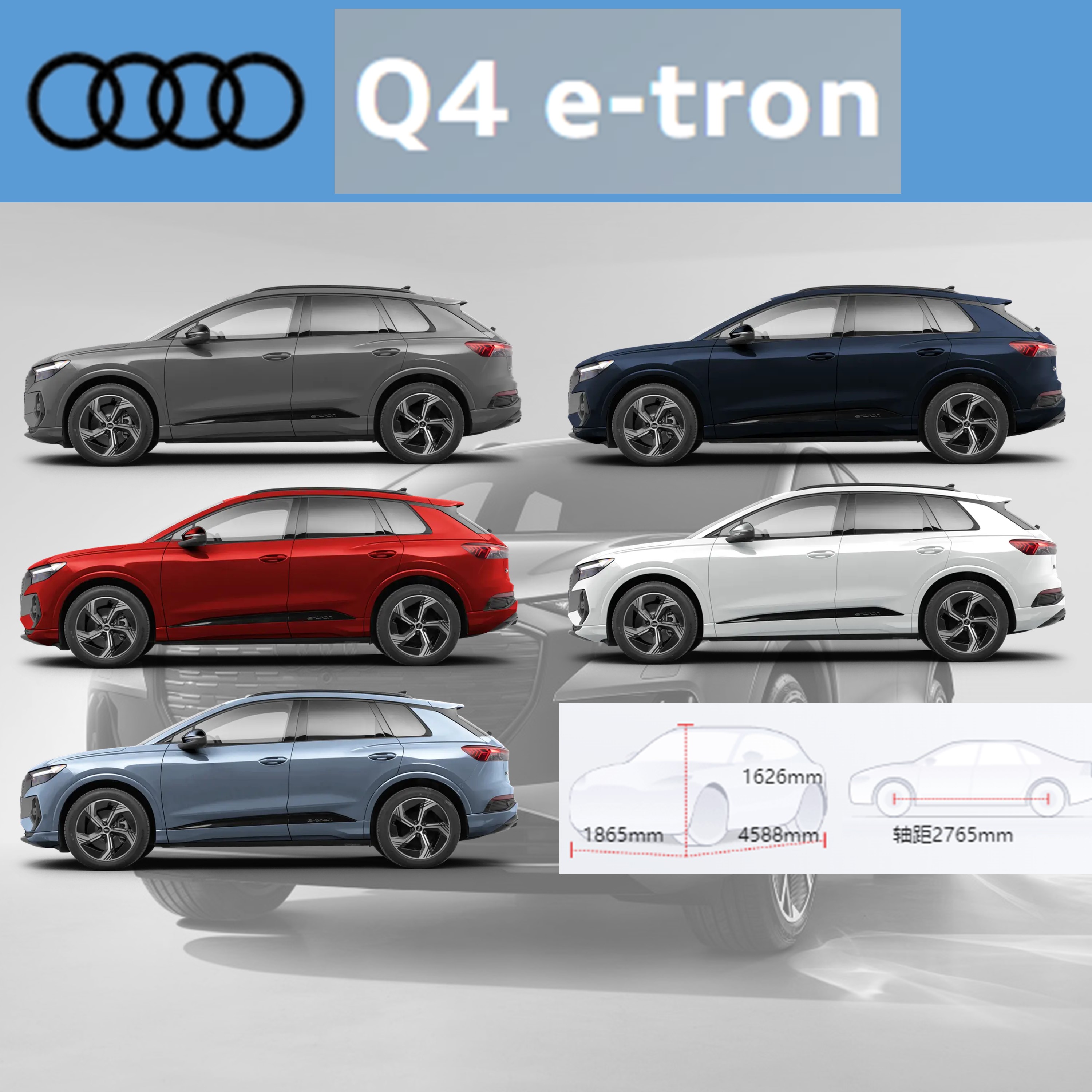 Audi Q4 E-tron 4wd Large Commercial Electric Vehicle New Energy Sedan Electric Car