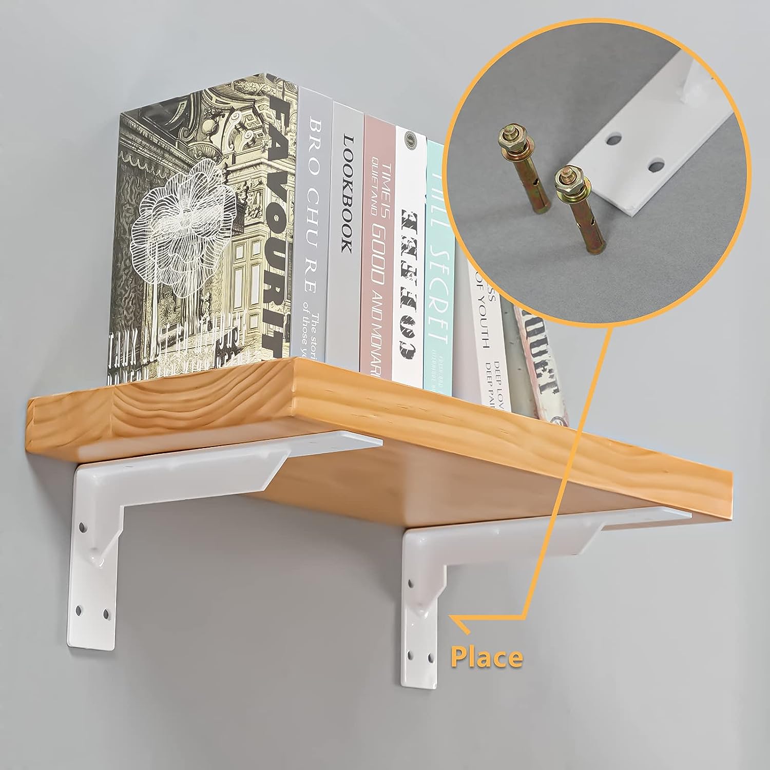 Heavy Duty Countertop Support Brackets 8-18 inch Standard 330 lb Load Iron Shelf Brackets
