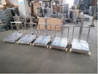 Platform scale MABD 60x80cm IP65 Powder Coated Industry Mild Steel Portable Weight Scale with wheel 500 Kg AC 220V / 50Hz