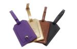 PU Leather Promotional Luggage Tags Fashionable With Embossed / Printed Logo