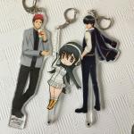 RHOS Small Anime Keychain Charms Glitter Epoxy Charms Non Toxic