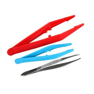 Wholesale Disposable Plastic First Aid Tweezers Oblique Medical Surgical Pack Splinter Forcep from china suppliers