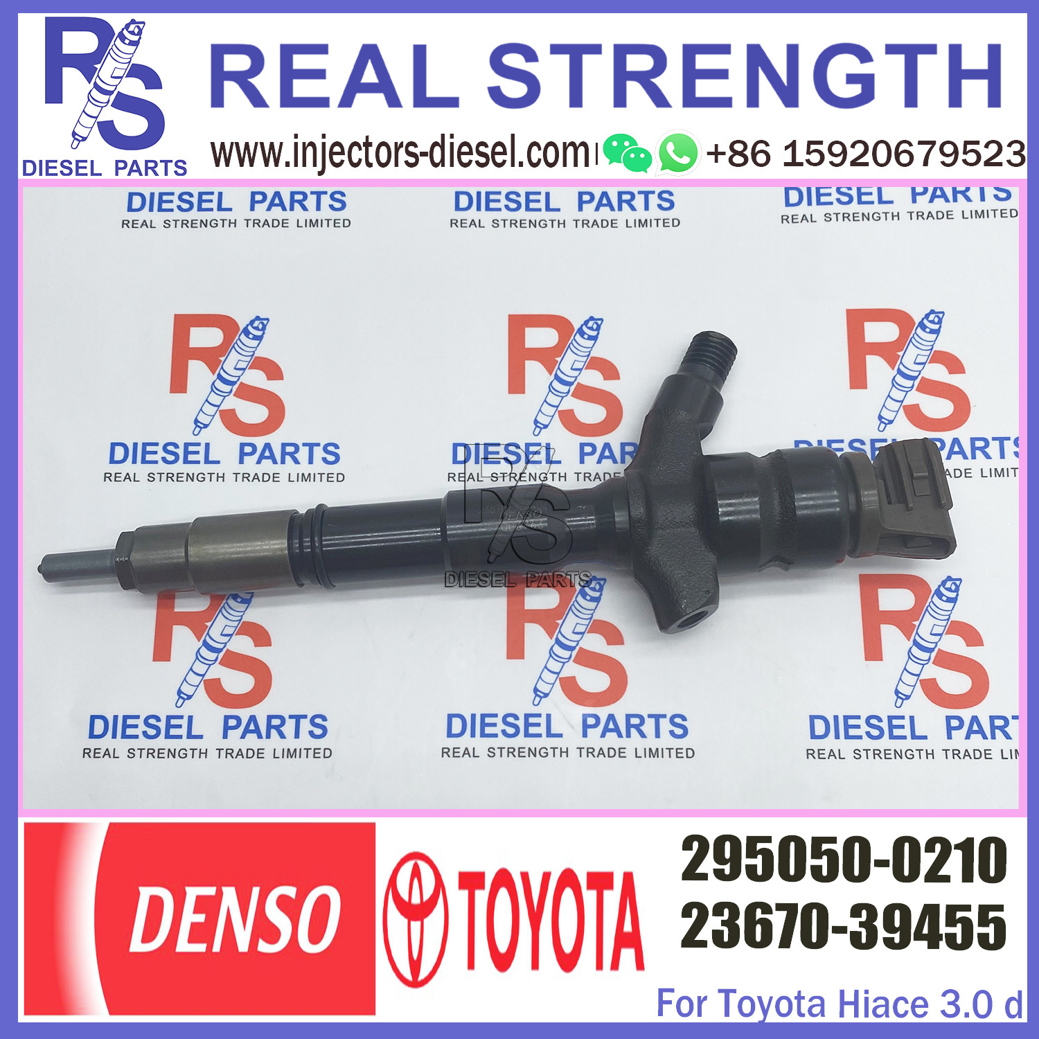 Diesel Engine Common Rail Fuel Injector 295050-0210 Fuel Injector 23670-30410 For Toyota Hilux 1KD