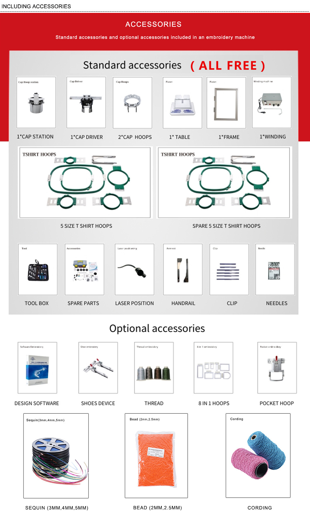 Commercial Single Head Embroidery Machine 1200rpm 12 Needles