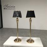 Tall Metal Flower Stand Wedding With Emerald Lamp Shade For Event Decor 100cm