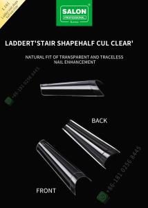 Wholesale Ladder/Stair Shape Half Cut False Nail French Style Artificial Nail Tips Fake Nail from china suppliers