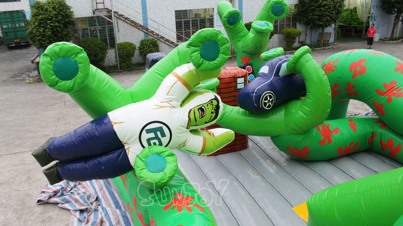 Alien Monster Playground 0.55mm Plato Inflatable Play Park