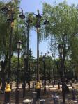 7M-10M Eureapean style steel landscape modern led street light with aluminum