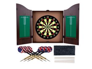 Wholesale Professional 18 Inches Bristle Dartboard , MDF Wooden Dartboard Cabinet Set from china suppliers