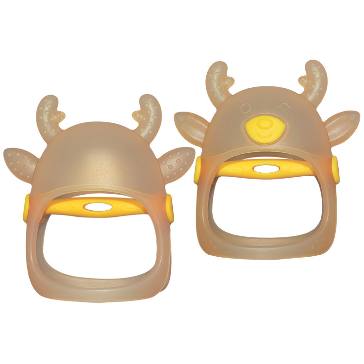 Dinnerware Type Silicone Baby Teether Non Toxic Smooth Surface