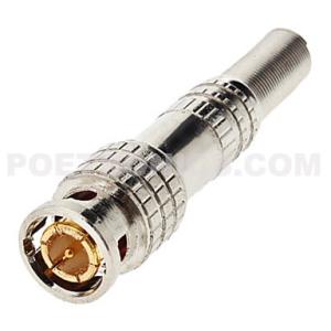 Wholesale BNC-MSC11 Weldless Gold Plated BNC Male Twist On Connector with Cable Strain Relief Spring from china suppliers