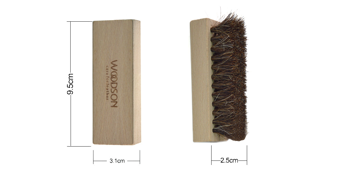 Shoe Cleaning Accessories Wooden Horsehair Shoe Brush For Polishing