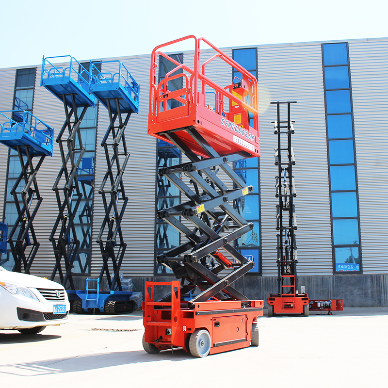 Self propelled Electric Aerial Work Mobile Scissor Lift 4m 6m 8m Height With CE Certification