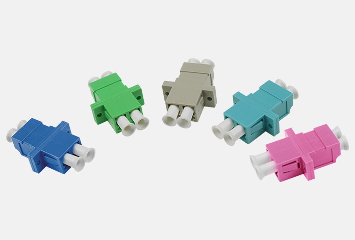 700 Lightweight LC Adapter / LC LC Duplex Fiber Coupler SC Foot Type With Flanges