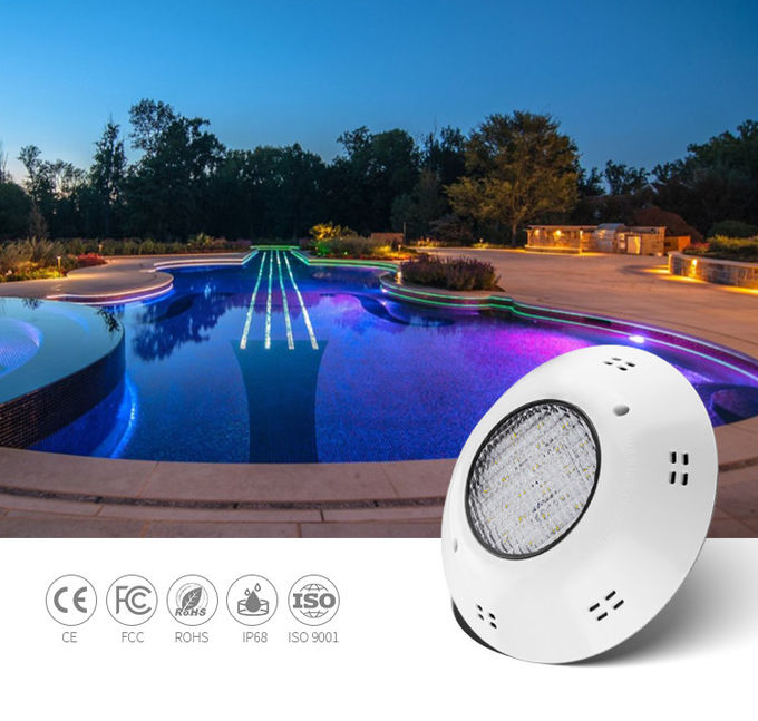 ABS PC Cover 18W Wall Mounted Fiberglass Pool Lights 6500K Waterproof