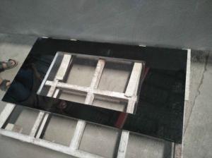 China Absolute Black Granite Countertop , Prefab Black Stone Countertops For Bathroom on sale
