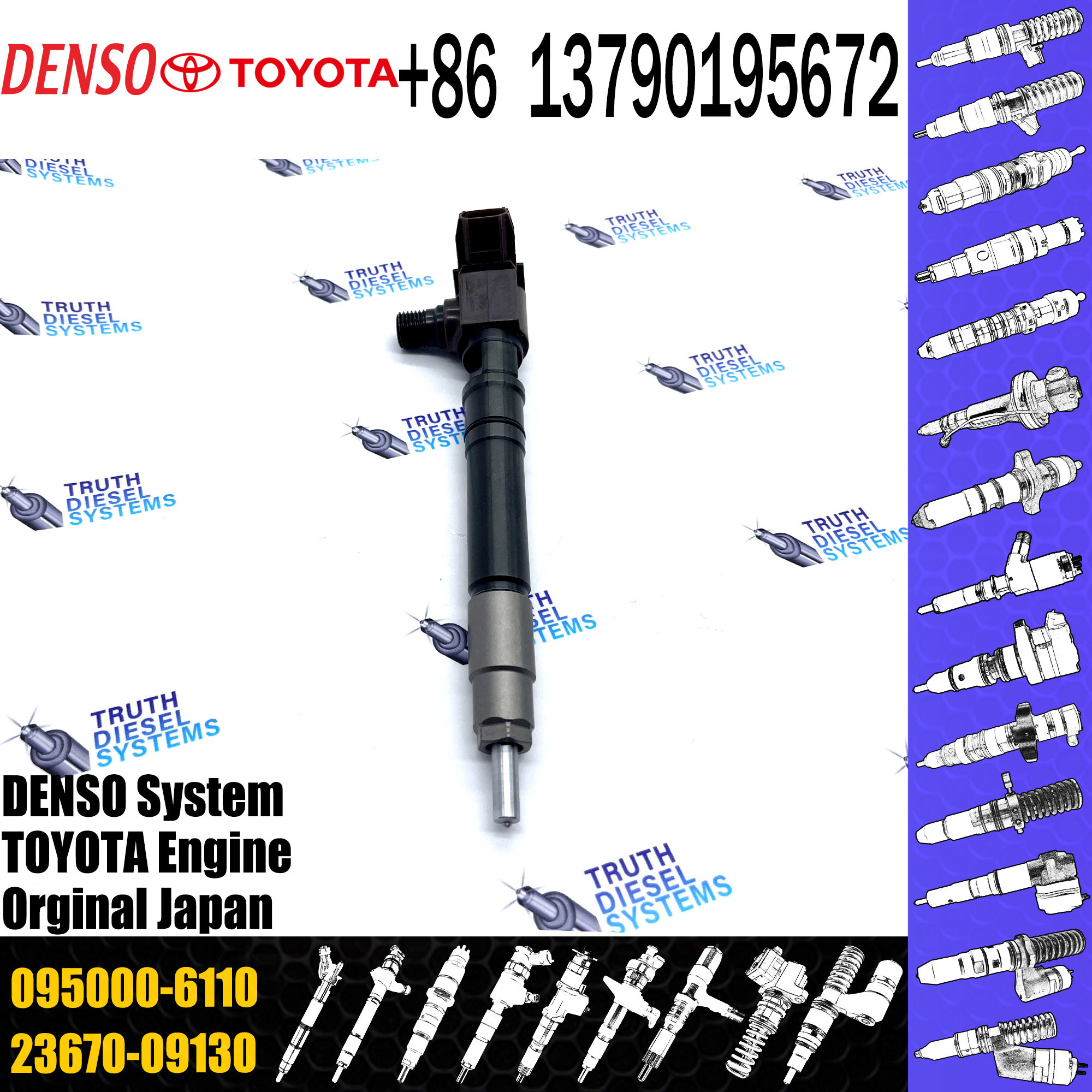 0950006110 0950006111 Diesel Common Rail Injector 095000 6110 095000 6111 095000-6110 095000-6111 For Toyota