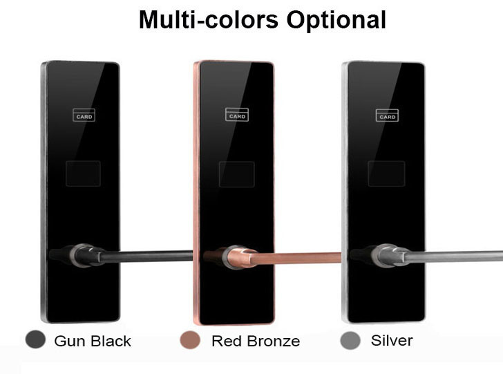CE FCC Certification Stainless Steel Hotel Smart Door Locks with Management Software System