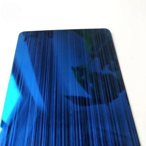 Wholesale Blue Color Coated Stainless Steel Sheet 304 3.0mm Thickness For Elevator Decoration from china suppliers