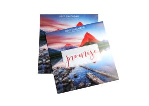 Wholesale Innovative Kraft Paper Wall Calendar Gold / Silver Foil With Landscape Pattern from china suppliers