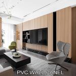 5mm Wood Grain PVC Wall Board Flexible Bamboo Charcoal Decorative Wall Panel