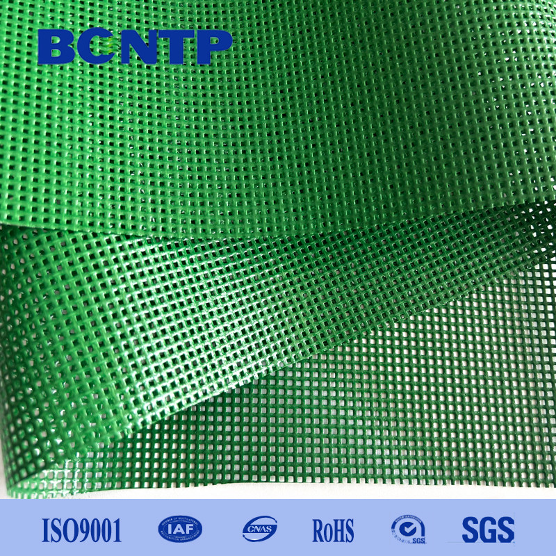 Heavy Duty PVC Mesh Fabric PVC Coated Polyester Mesh Vinyl Fabric high strength fire resistance