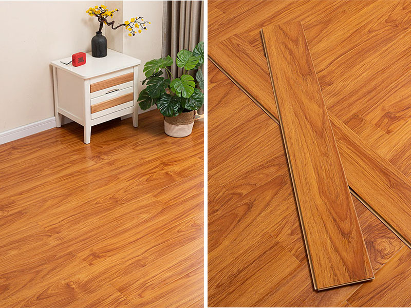 OEM Indoor MDF HDF AC3 AC4 Wood Flooring With Wood Grain Design
