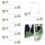 6 Pack Reserved Hanging Acrylic Sign With Greenery For Wedding Chairs / Church