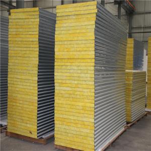 Wholesale light weight easy installation prefabricated house 50mm insulation glass wool sandwich boards from china suppliers