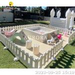 Children Soft Play Kids Indoor White Inflatable Bounce House With Mat Fence
